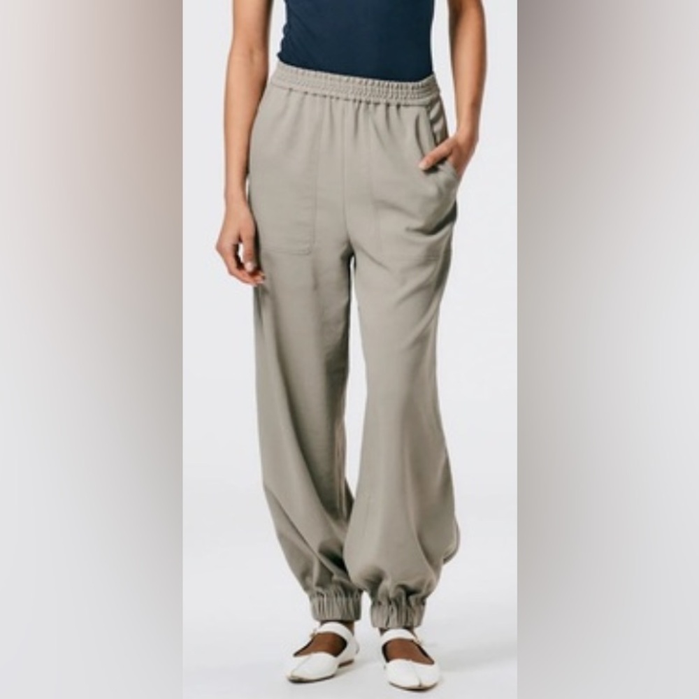 Tibi Tan Track Pants Relaxed Fit Joggers